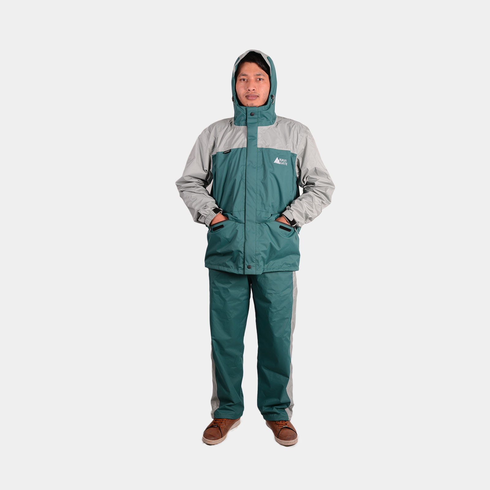 Navigate Raincoat Set - Green